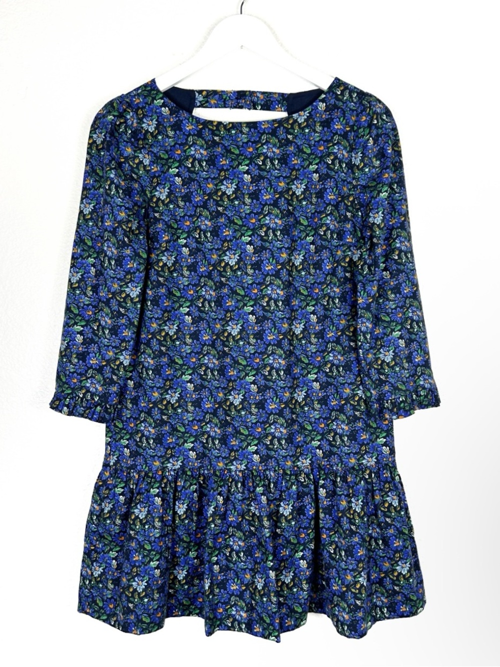 NWT Free People cotton floral ruffle The Avenue mini dress whimsy cottage SZ XS